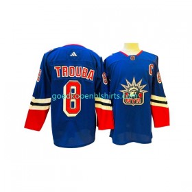 New York Rangers Jacob Trouba 8 Adidas 2022-2023 Reverse Retro Blauw Authentic Shirt - Mannen